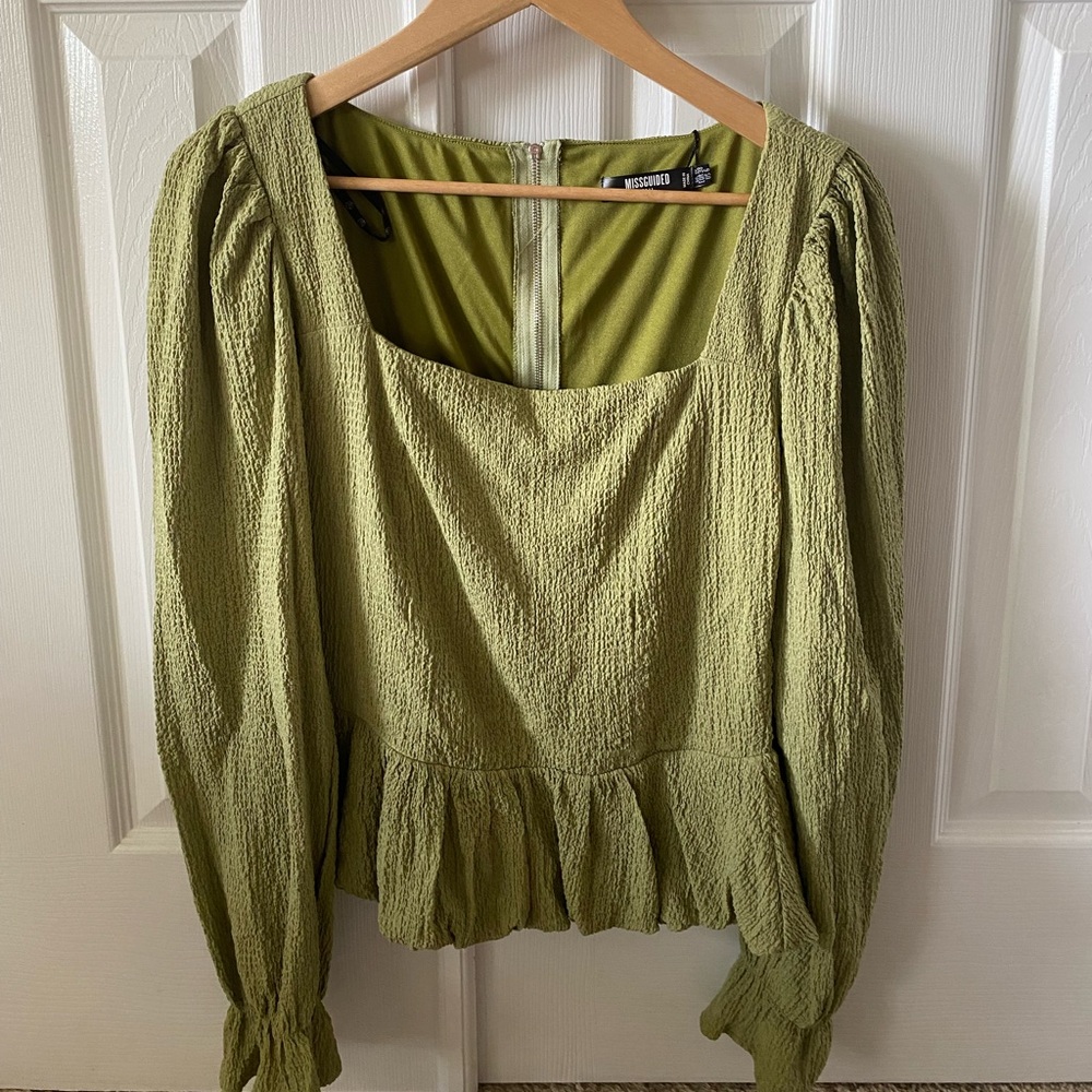 Green blouse